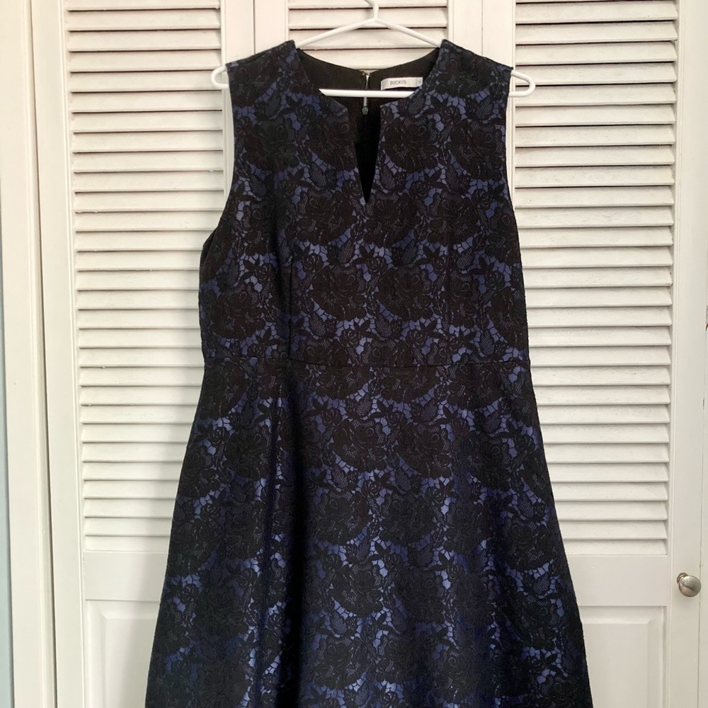 Ricki’s size 12 blue and black lace dress